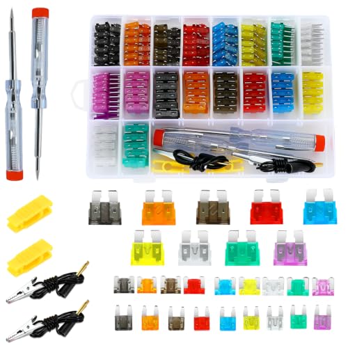 306PCS Car Fuses Assortment Kit, Mixed Vehicle Blade Fuses, Standard & Mini & Low Profile Mini Fuse (2A 5A 7.5A 10A 15A 20A 25A 30A 35A), Replacement Accessories for RV,Truck,Boat,SUV (306PCS)