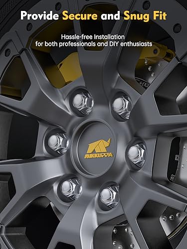 MIKKUPPA M12x1.25 Mag Lug Nuts, Chrome 24PCS OEM Flat Washer Wheel Nuts - color: Silver, size: M12X1.25-1.5" (38mm) Long, style: 24 PCS