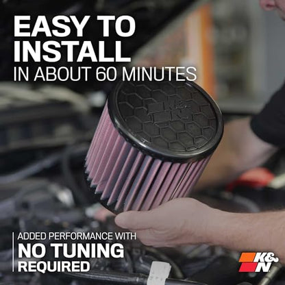 K&N Cold Air Intake System: High-Flow Air Filter, Increase Performance & Towing: Compatible with 2021-2024 FORD: Bronco, 63-2619