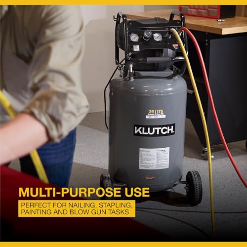 Klutch 29-Gallon Air Compressor, 2.5 HP, 120V, 175 PSI, 5.1 CFM at 90 PSI - size: 29 Gallon