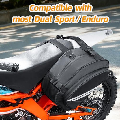 Motorcycle Saddlebags Dirt Bike 24L with Waterproof Rain Covers