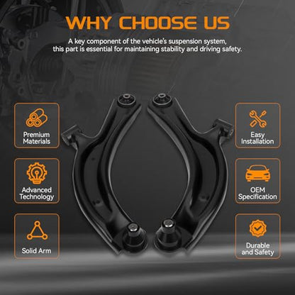 BRTEC Front Lower Control Arms Compatible with Nissan Sentra 2013-2019, NV200 2013-2020; Chevy City Express 2015 2016 2017 2018