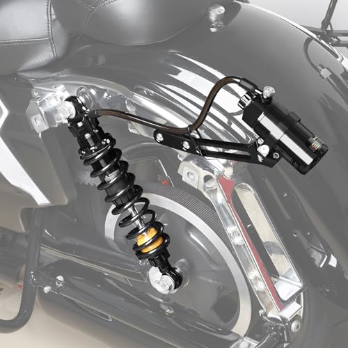 TCMT Remote Reservoir Rear Suspension Shocks Fit for 2014-2026 Harley - color: Black Air Tank, size: Fit for Touring 19x12