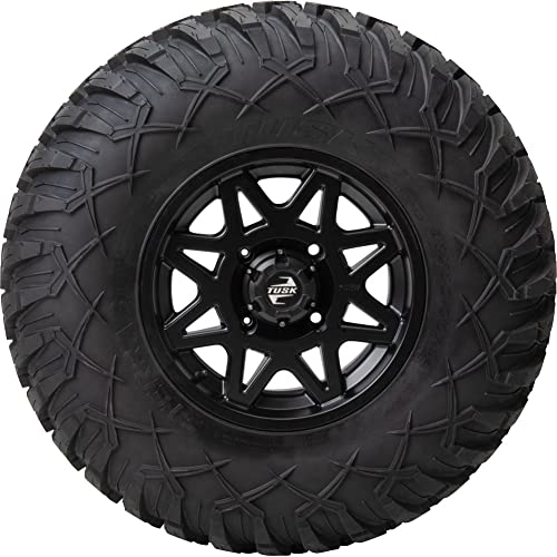 4/110 Tusk Tintic Wheel 14x7 5.0 + 2.0 Matte Black For Yamaha Viking VI 700 4x4 2015-2021
