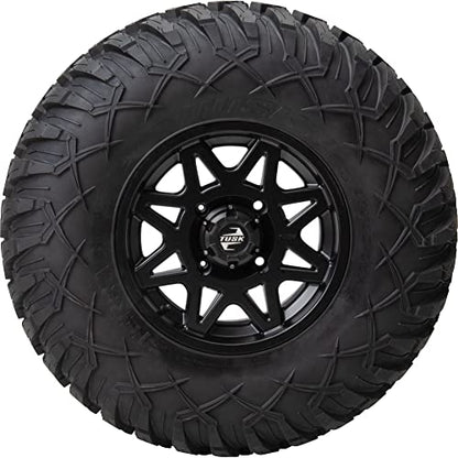 4/110 Tusk Tintic Wheel 14x7 5.0 + 2.0 Matte Black For YAMAHA GRIZZLY 550 4x4 2009-2014