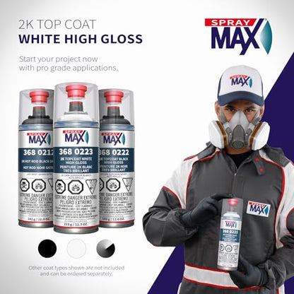 SprayMax 2K Topcoat High Gloss White | 2K High Gloss White Spray Paint