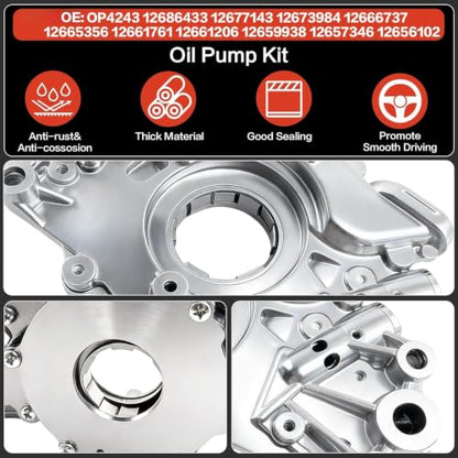 12686433 Engine Oil Pump with Solenoid for 4.3L 5.3L 6.2L 2014-2020 - size: YB011