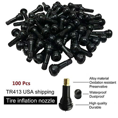 TR413 Rubber Snap-in Tire Valve Stem (100PCS)