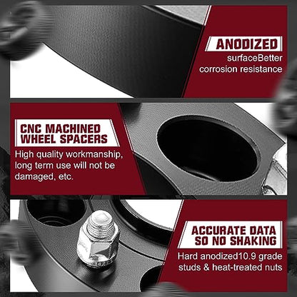BDFHYK 5x4.5 to 5x5 Wheel Spacers 1.25 Inch Adapters for Jeep Wrangler - size: 1.25 inch 5x4.5" to 5x5", style: Ford