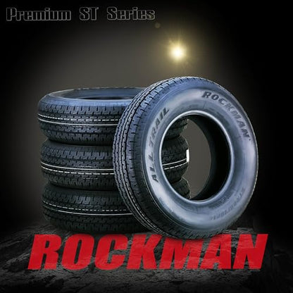 ROCKMAN Trailer Tire ST225/75R15 10-Ply LR E 117M Steel Belted Radial, Set2 - size: ST225/75R15