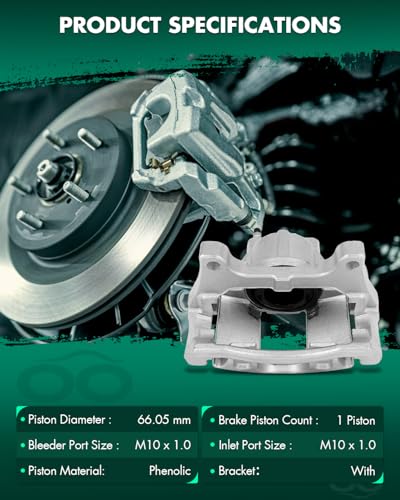 SCITOO 18B5044A Front Left Disc Brake Caliper Assembly w/Bracket - size: Front Driver[18B5044A]