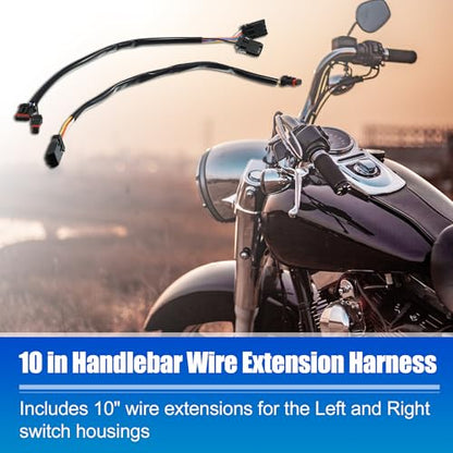X AUTOHAUX 10" Handlebar CAN Bus Circuit Wire Harness for Harley Davidson - size: 10in