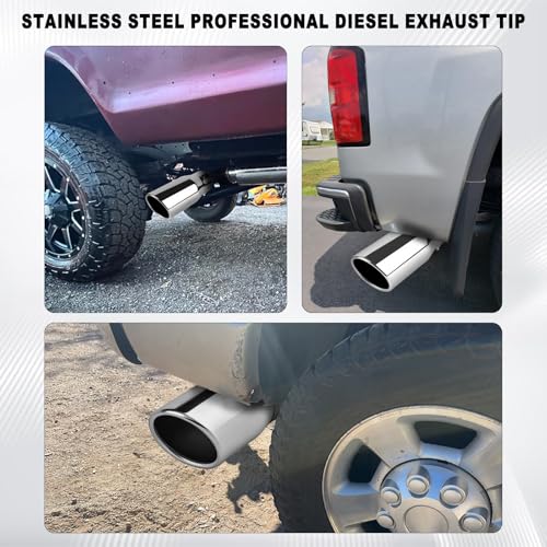 Mupera 1.5"-2.5" Exhaust Tip Adjustable, 4" Outlet, 9" Long - size: 1.5-2.5" Inlet 4" Outlet 9" Length Silver