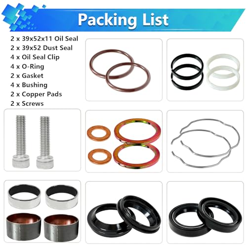 39mm Front Fork Bushing Dust Seal for Sportster 883 1200 FXD Dyna