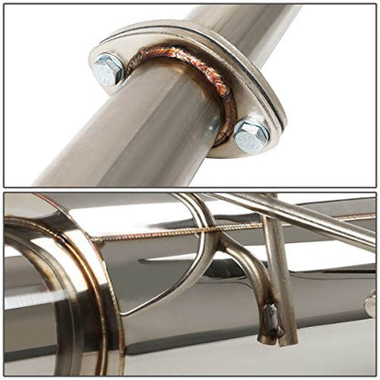 DNA MOTORING CBE-HC923-BT Muffler CatBack Exhaust System [Compatible with 92-95 Honda Civic Hatchback SOHC] - style: Round Burnt
