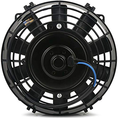 Heavy Duty 11" Transmission Oil Cooler 8" Inch Electric Cooling Fan & 6AN in-line Hose Thermostat Switch Wiring Kit (170'F On - 155'F Off) - size: 170'F On - 155'F Off