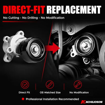 Engine Drive Belt Tensioner & Idler Pulley Serpentine Belt Kit, Compatible with Nissan Maxima, Murano, Teana 3.5L/2.5L 2009-2015, Replaces OE# 11955JA10D, 11955JA10C, 90K39155, 7PK1705 - size: 11955JA10D