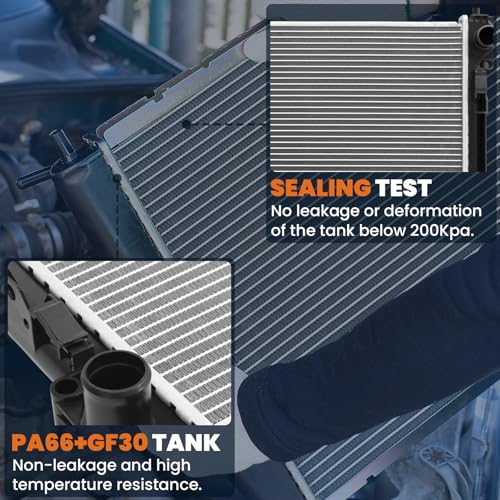 KUIPERAUTO Aluminum Radiator W/Oil Cooler Compatible for 2014-2019 Chevrolet Impala LS LT LTZ l4 Compatible for Malibu Limited Compatible for Buick Regal L4 2.0L 2.5L Replace# CU13328 - style: 14-19 Impala CU13328