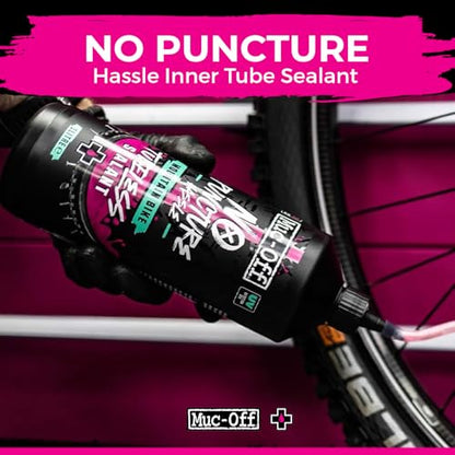 Muc-Off 1 Liter Tubeless Tire Sealant + 60mm Black Presta Valve - Bundle | Seals Punctures Up to 6mm | Ideal for MTB | Long-Lasting and Biodegradable - size: 1000ml & 60mm Valves