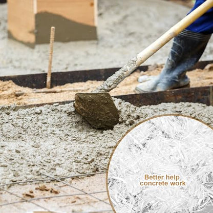 SHENLIU 6.6LB Fiberglass for Concrete, 3/4" Fiber Glass Concrete Fiber, Fiberglass Filler Reinforcement Floor Anti-Seepage and Crack Prevention Reinforced with Cement Mortar for Building Walls