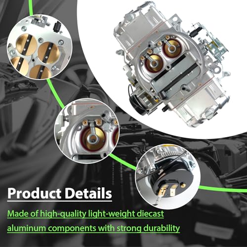 BR-67255 Carburetor 4150 Model 650 CFM 4 Barrel For Holley Quick Fuel Brawler Double-Pumper Carburetor Mechanical Secondary Electric Choke, Square Bore Flange Replace