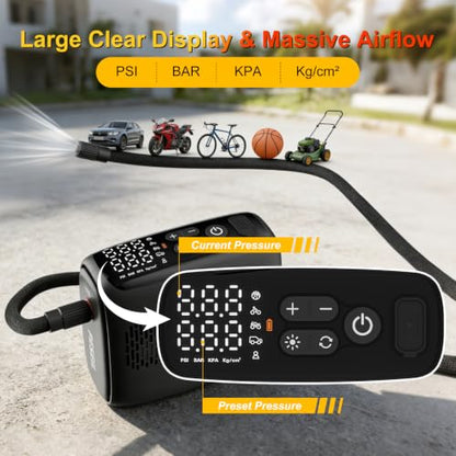 2026 Tire Inflator Portable Air Compressor [40L/min 200% Faster] Inflation
