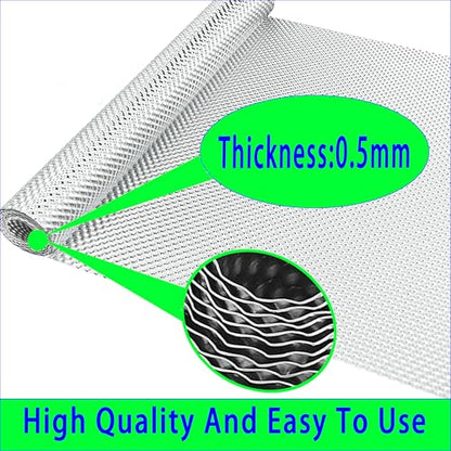 13" x 40" Embossed Exhaust Heat Shield Automotive, Aluminum Exhaust Heat Wrap with 15 Pcs Cable Metal Zip Ties, Exhaust Wrap Heat Barrier Shield for Automotive & Motorcycle Exhaust pipes - size: 1PCS