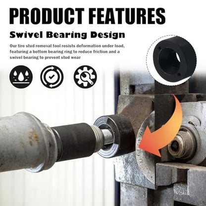 Wheel Stud Installer Tool Heavy Duty,Wheel Stud Removal Tool Includes 3/4" Hex Wheels Lug Nuts (M12x1.25/M12x1.5/M14x1.5),Professional Lug Studs Installer Tools Car Accessories