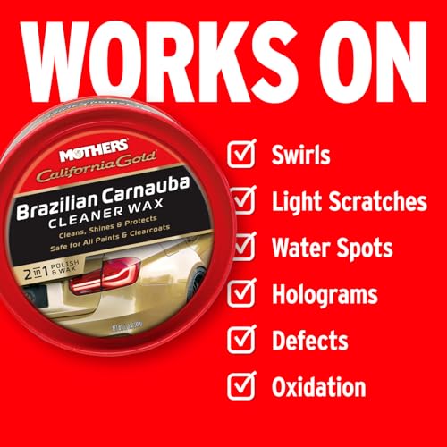 Mothers California Gold Brazilian Carnauba Cleaner Wax, 12 oz. Paste, 05500 - size: 12 Ounce (Pack of 1)