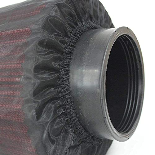 Air Filter Cover for Car Cold Air Intake Filter, Universal High Flow Air Intake Filter, Black, 1 PCS