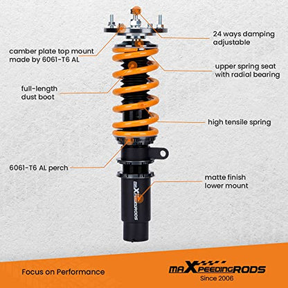 maXpeedingrods T6 Upgraded Coilover for BMW 3 Series E46 1998-2007 - color: Gold