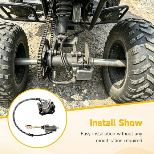 HIAORS Rear Hydraulic ATV Foot Brake Kit for Taotao Coolster 110cc 125cc - color: gray