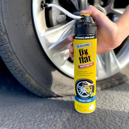 Fix-A-Flat S60369-6PK Aerosol Emergency Flat Tire Repair and Inflator, for X-Large Tires, Eco-Friendly Formula, Universal Fit for All Cars, Trucks and SUVs, 24 oz. (Pack of 6) - size: Truck / SUV (Pack of 6)