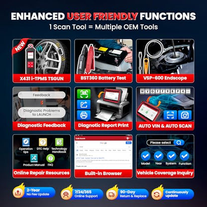 LAUNCH X431 CRP919EBT OBD2 Scanner, 2026 Wireless Bidirectional Scan Tool