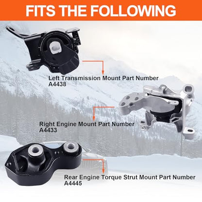 Engine Motor Mount Compatible with Mazda CX-5 2013-2018 L4 2.0L,Replacement for A4433 A4438 A4445