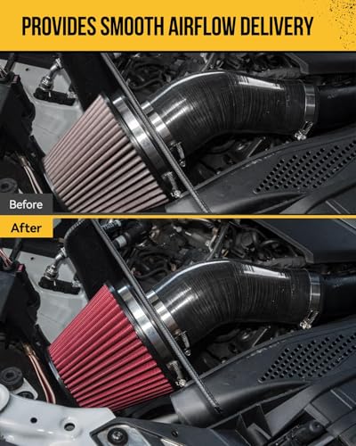 PHILTOP Universal Cold Air Intake Kit (Red) - color: Red, size: Universal Cold Air Intake Kit