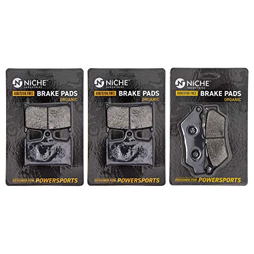 NICHE Front Rear Brake Pad for Triumph T2020393 T2020245 T2020692 Organic - size: Organic