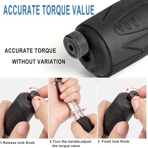 cyclists 1/4 Inch Drive Click Torque Wrench Set, 2 to 24Nm