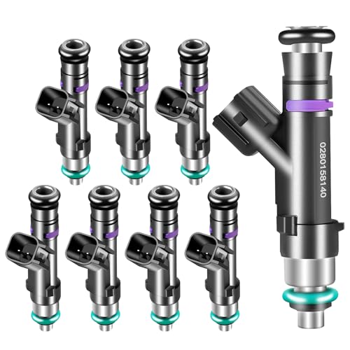 8Pcs Fuel Injectors 0280158140 FJ1008 Compatible with Ford Expedition 2007 2008, for Lincoln Navigator 2007 2008 5.4L V8 Replacement 800-2044N CM-5145 8002044N CM5145 7L1Z9F593B Set of 8