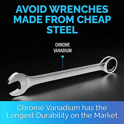 Ratcheting Wrench - Slim Profile - Ratchet Wrench, 10 mm Wrench - size: 10 mm