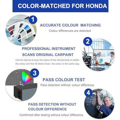 Canyon River Blue Metallic B-640M Touch Up Paint for Honda OEM Color Match - color: Canyon River Blue Metallic(B-640M)
