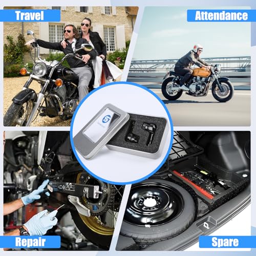 Black Aluminum 90 Degree CNC Motorcycle Tire Valve Stems TV25AL for Honda, Kawasaki, Suzuki, Yamaha, BMW, 0.453"/11.3mm+0.4mm Valve Hole Dia, Pack of 2 - size: TV25AL-11.3 2pcs