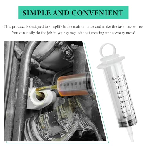 Brake Bleeder Kit, Hydraulic Disc Clutch Bleed Tool with 100ml Syringe 50cm Hose, Universal Brake Bleeding Kit Oil Fluid Extractor for Motorcycle Car Repair Maintenance