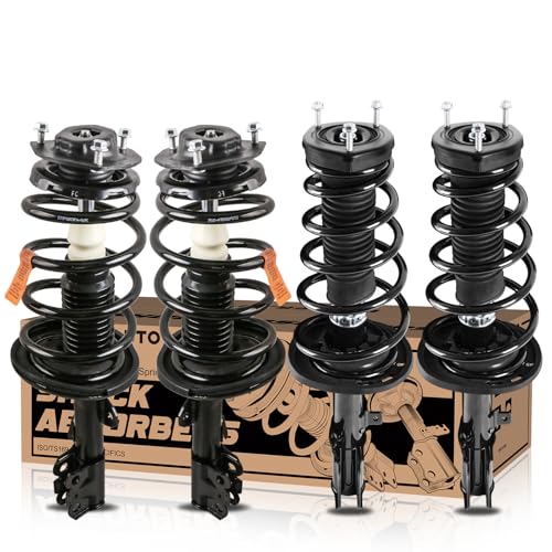KUIPERAUTO 172206 172207 172208 172205 Front+Rear Suspension Struts Shocks Complete Assembly Shock Absorbers w/Coil Spring Compatible for Toyota Camry Solara Lexus ES330 2004 2005 2006 (Set of 4) - size: 4x Front+Rear Struts, style: 04-06 Toyota Camry
