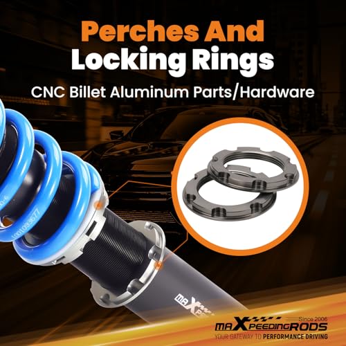maXpeedingrods Coilover for Subaru Crosstrek GP chassis 2013-2017, 24 Levels Damper Adjustable Shock Absorber Struts, Height Adjustable T6 Upgraded Lowering Kits Blue