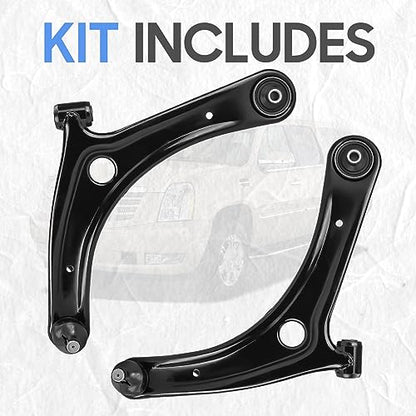 Front Lower Left & Right Control Arm & Ball Joint Assembly Replacement Suspension Kit for 2007-2017 Jeep Compass/Patriot 2007-2012 Dodge Caliber (2pc)