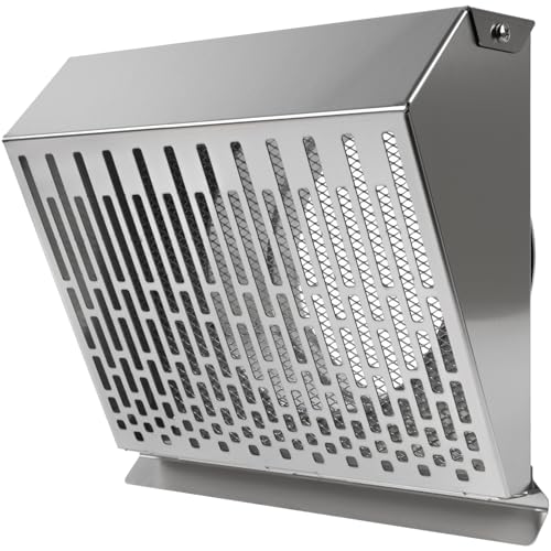 Vent Systems 6" Inch Exhaust Vent Cover with Rubber Gasket - Stainless Steel - Robust Weatherproof Outdoor Air Exhaust Box - Duct or Surface Mounting - Rain and Snow Protection - color: Stainless Steel, size: ø6" Inch - Exhaust