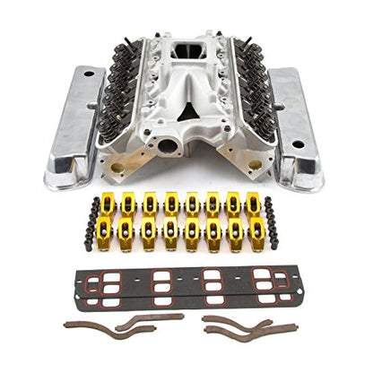 Top End Engine Combo Kit Compatible with Small Block Ford 260/289/302/351W/5.0-210cc Heads Hydraulic Roller Cam, Matched Heads, Lifters, Pushrods, Springs, Gaskets - Bolt-On Power
