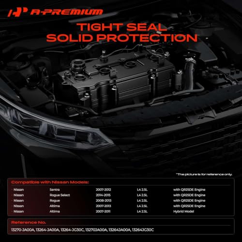 A-Premium QR25DE 2.5L Engine Valve Cover, with Gasket & Oil Cap & Bolt - style: 2007-2012 Altima & Rogue