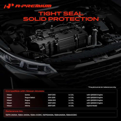 A-Premium QR25DE 2.5L Engine Valve Cover, with Gasket & Oil Cap & Bolt - style: 2007-2012 Altima & Rogue